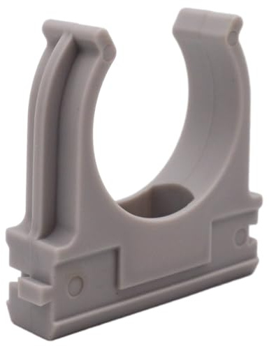 SKIR'CO Lot de 50 colliers de serrage en plastique pour tuyaux de 20 mm, colliers de serrage de type U, supports de tuyau, clips gris