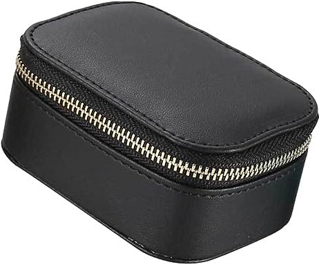 GALPADA Schmuckkästchen Reisen Aus Pu-leder Tragbar Für Halsketten Ringe Uhren Schmuckvitrine Als Organizer Und Aufbewahrungsbox Schwarz Geeignet Als Geschenk Für Reisen