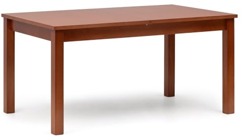 BOX FURNITURE Mesa de Comedor Extensible, 150x90x75 cm, Extensible a 195 cm, Madera Natural, Acabado Cerezo