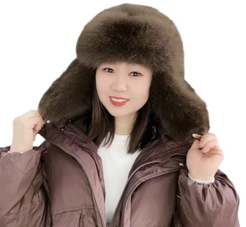 XINCHI Fliegermütze Damen Wintermütze Ohrenschützer Russenmütze Winddicht Warm Trappermütze Verstellbar Pilotenmütze Schneedicht Outdoor