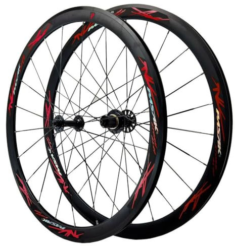 LPYDWZ 700C Rennrad Laufradsatz V-Bremse, Aluminiumlegierung 40MM Fahrradfelge 4 Abgedichtete Lager Vorne und Hinten for 7/8/9/10/11 Geschwindigkeit