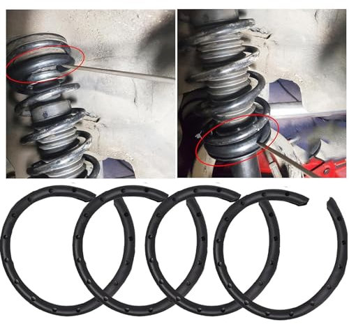 4PCS Car Truck Offroad Universal Coil Spring Silencer Insulator Rubber Sleeve Front Rear Lower Suspension Noise Reducer Protector