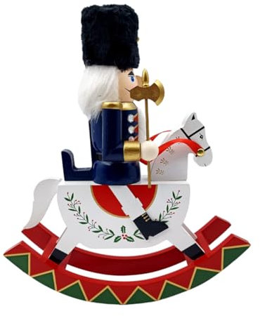UTHCLO Schiaccianoci Soldatino in Legno Statuina Da Scrivania Ornamento Da Tavolo Natalizio Decorazione in Legno Per Casa Vacanze Regalo Di Natale