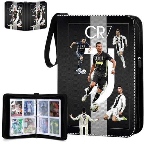 Lotvic 480 Raccoglitore Carte, Raccoglitore di Carte, Album Card Calcio, Album Cartella da Collezione con Chiusura a Cerniera, Compatible con Varie Card da Collezione