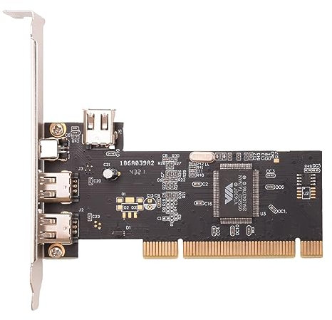 Cpolebev Tarjeta de 3 Puertos IEEE 1394 Firewire Adaptador PCI Firewire Tarjeta Controladora PCI IEEE 1394 para PC Computadora de Escritorio