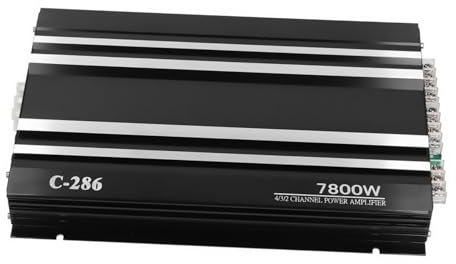 BUGUUYO Amplificateur Audio De Voiture Amplificateur De Caisson De Basses Audio Automobile Ampli Autoradio Amplificateur Marin Ampli Vocal Alliage D'aluminium Black