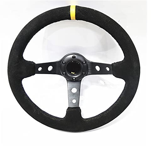 Auto-Lenkrad, Sportlenkrad, Umrüstung, Rennrad, 350 mm tief, konkav, Drift-Lenkrad, Schwarz
