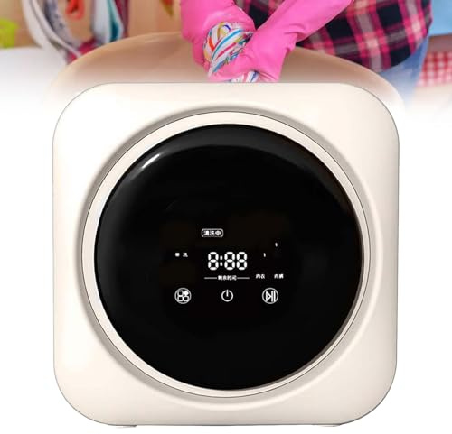 Lave Linge Et SèChe Linge Intelligents à Tambour 3,5L avec Panneau Commande LCD, Lave Linge Et SèChe Linge Portables 2 En 1, Capacité Lavage 0,3Kg, Montage Mural Sur Comptoir Double Usage,Wall Mounted