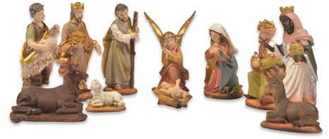 itsisa Krippenfiguren Set (11-teilig) 3-7 cm für die Weihnachtskrippe aus Polyresin - Weihnachtsdeko, Winterdeko, Deko Weihnachten, Advent Dekoration