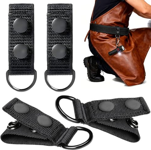 Shaersu Nylon Gürtelhalter - 4 Stück Dienstgürtel Schlüsselhalter,Outdoor Ausrüstung Befestigungshalter - Für Männer, Strafvollzugsbeamte, Sicherheitskräfte, Justizvollzug, Sanitärinstallateure,