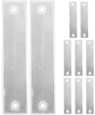 Holibanna 10 panneaux réfléchissants pour poteaux de signalisation : réflecteurs de 18 cm pour poteaux - balises routières réfléchissantes résistantes aux intempéries, haute visibilité pour