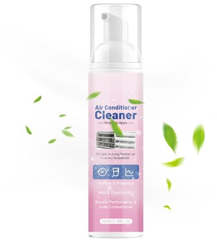 Detergente Condizionatore - 100 ml Pulizia Alette Condizionatore,Pulitore Per Batterie HVAC,Per Evaporatore Riscaldamento E Refrigerazione Sporco Polvere Grasso Olio Condotto Finestra Camper