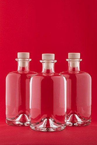 3,4,6 oder 10 x 500 ml leere Glasflaschen Apotheker Weinflasche Schnapsflasche Essig Öl Glasflaschen 0,5 Liter l Nr 1 von slkfactory (4 Stück)