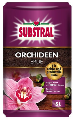 Substral Orchideenerde, 5 l, Kultursubstrat aus Pinienrinde, mit Substral Dünger, besonders salzarm und strukturstabil