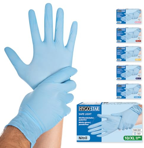 'Franz Mensch 2700 nitrilo Guante de Safe Light hygo Norma, XL, color azul