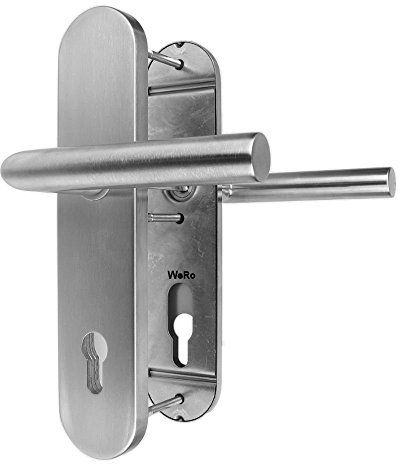 Schutzbeschlag Edelstahl 1 für Haustüren Drücker/Drücker