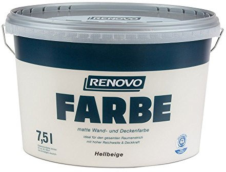 Farbe Hellbeige 8528 7,5 L Wand- und Deckenfarbe RENOVO