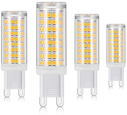 XRZT G9 Led Bulbs,7W Chandelier Light Bulbs (75W Halogen Equivalent) G9 Bi Pin Base, Dimmable, 3000K Warm White, Pack of 4