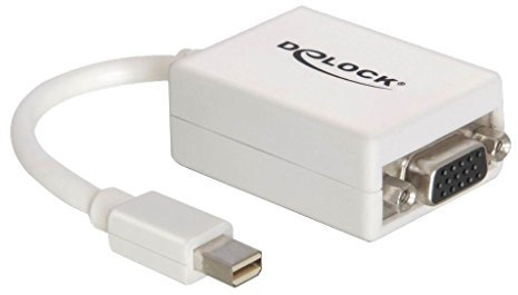 Adaptador Mini DisplayPort a VGA DELOCK 65130 Blanco