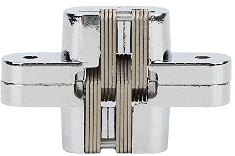 180 Grad Zinklegierung versteckte Scharniere unsichtbar verborgene Quer Türscharnier einfache Installation Möbel Schrank Kit(Large)