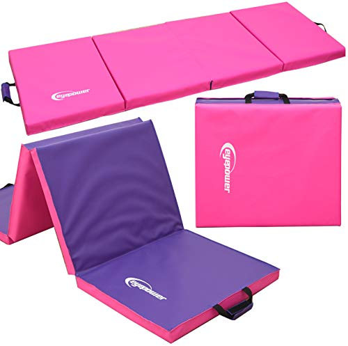 EYEPOWER 200x60 Klappbare Turnmatte für Zuhause - Gymnastikmatte Dicke 5cm - Weichbodenmatte Akrobatik Matte Yoga Matratze Turnmatte Dick Yoga Matte Turnen Gym Matten Fallschutzmatten Kinder Outdoor