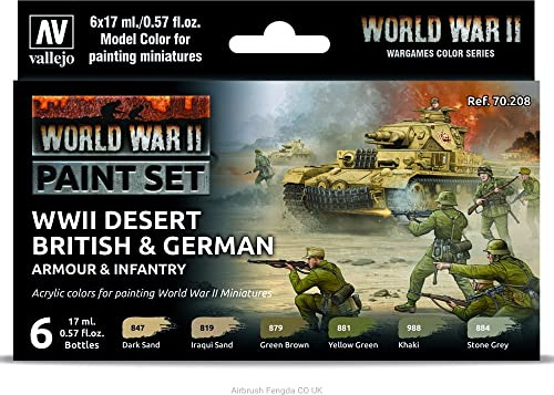 Farb-Set, Deutsche & Britische Infanterie, Wüstenfarben WWII