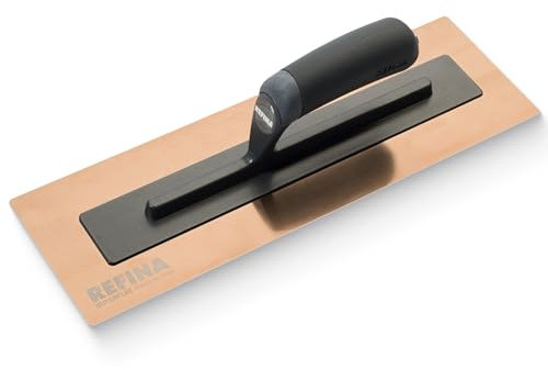 REFINA SUPERFLEX-3 Plastering Trowel - 16 x 5 (405 x 125mm) Flexible 0.5mm Rose Gold Stainless Steel Blade for Finishing Walls & Ceilings - Lightweight Plastering Tools & Construction Tools