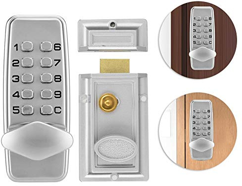 Alupre Mini Mechanical Door Code Lock - 2-4 Digits Password Security Lock for Indoor Outdoor Cabinet