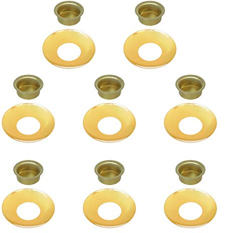 Auswahl Sorte + Menge - Kerzentülle Kerzeneinsatz Kerzenhalter Tropfenfänger aus Metall, für Baumkerzen, Puppenkerzen, Pyramidenkerzen Tafelkerzen u. Teelichter - 8 Stück Tülle + Tropfenfänger 20 mm
