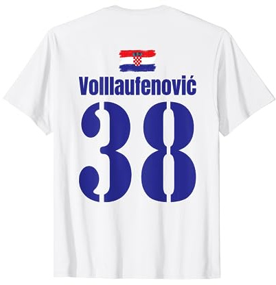 Kroatien Namen Trikot Mallorca Saufen Urlaub Feiern Malle T-Shirt