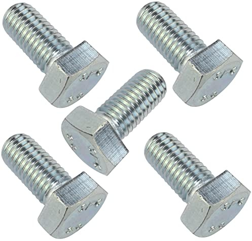 AERZETIX - C47377 - Satz von 5 stück - bolzen sechskantschrauben M12x25 - mit sechskantkopf - Ø12x25mm - DIN 933 - klasse 8.8 - aus verzinktem stahl - heimwerken - montagewerkzeug eisenwaren