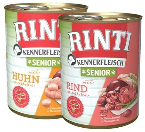 Rinti Kennerfleisch Multipack Senior 24 x 800 g mit Huhn & Rind