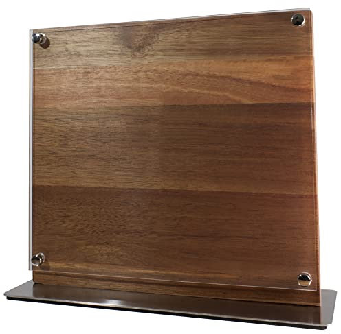Magnetic Knife Block Without Knives - Universal Kitchen Storage and Organisation - Empty Knife Blocks - Wood Acrylic and Metal.