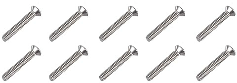 QUARKZMAN M2,5x16mm Senkkopfschrauben 316 Edelstahl Flachkopf 50 Stk Silber | Kreuzschlitz-Befestigungselemente für Hausbau Maschinenwerkzeug