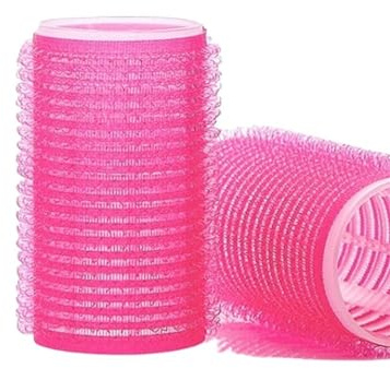 6 pièces bigoudis auto-agrippants 6 pièces bigoudis sans chaleur pas de chaleur pansement cheveux frange Volume auto-adhésif crochet boucle bricolage outils de coiffure Bigoudis Cheveux(Rose red,60mm)