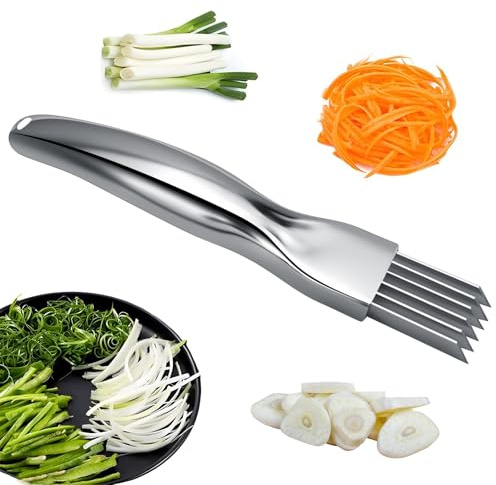Krokodare i rostfritt stål; Scallion cutter; kammad kniv; Scallion hackare; Lökhackare; Lökskärare; grönsakshackare; kryddhackare; mathackare; köksprylar (platt handtag)
