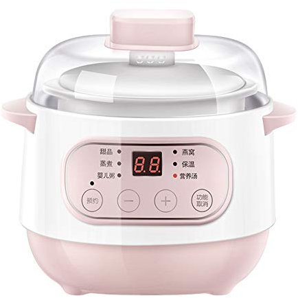 Cooking Pot, Electric Stew Pot 1L Ceramic Liner Slowcooker Household Multi-Function Can Be Reserved Stew Slow Cooker
