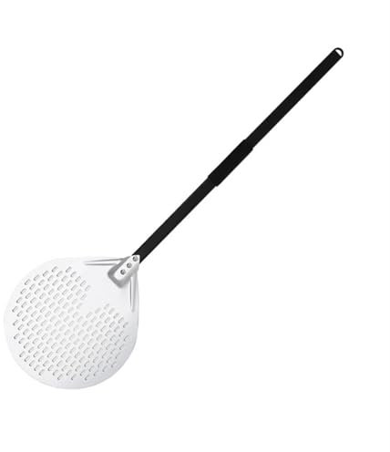 EKalgretrA Pizza Peel Shovel Oven Paddle Accessories for Pizza Slide Turning Peel Kitchen Bread Maker Baking Oven Gadgets Pizza Tool Perforated Pizza Turner(12 inch 108.5cm)