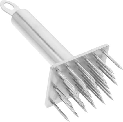 DECHOUS inseritore di Carne Accessori Cucina Accessori per Barbecue ago per Carne Martello per Carne Strumento per Carne Utensili da Cucina Mazza da Cucina Acciaio Inossidabile Silver