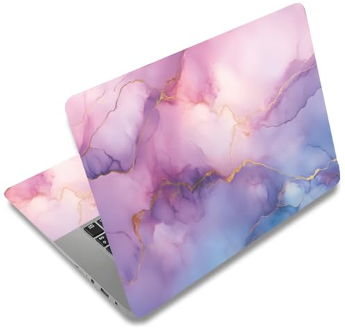 SUPERDANT Laptop Skin In Marmor Imitation Laptop Skin Aufkleber Rosa Lila Staubdicht Wasserdicht Notebook Skins Aufklebers Schutzfolie Für 12 13 13.3 14 15 15.4 15.6 Notebook Aufkleber