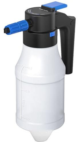 Pulverizador De Espuma Para Lavado De Autos | Pistola De Espuma A Presión Sin Cable,Boquilla Eléctrica Inalámbrica a Presión con Botella de Agua 1.5L para Limpieza Exterior de Vehículos