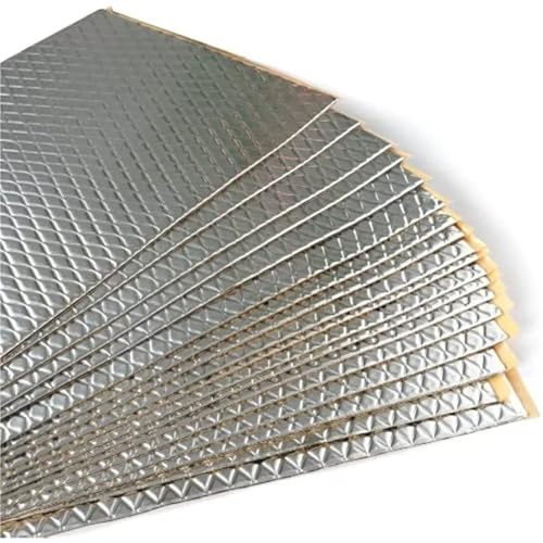 50 Stücke 5MM Haube Firewall Schallschutz Schalldämpfer Anti-lärm Pad Aluminium Folie Auto Schallschutz Isolierung Baumwolle Pad Schallschutzmatte(A)