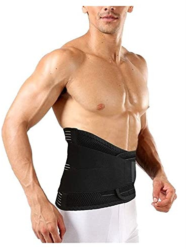 Cinturón de Soporte Lumbar para Hombres y Mujeres, Correas de Soporte Ajustables, cinturón térmico de protección de Soporte Lumbar Inferior (tamaño: Grande)