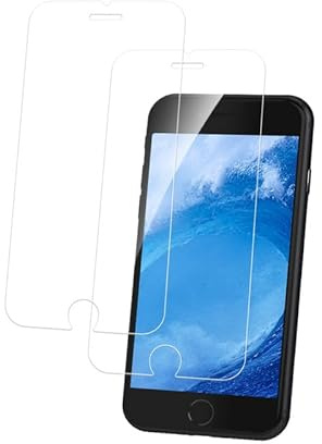 Camokia 2 Stück 9H Härte Schutzfolie für iPhone SE 2022/2020 Panzerglas,Anti-Staub Panzerfolie für iPhone SE 2022/2020 Schutzglas,HD Klar Volle Abdeckung Displayschutz