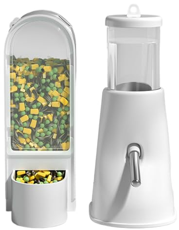 Dispensador de Agua para Mascotas: para hámster de 200 ml, Botella de Agua, Accesorios para Jaula, Cuenco sin Fugas, Plato para Animales pequeños | para hámster Enano Gerbo Chinchilla Conejit