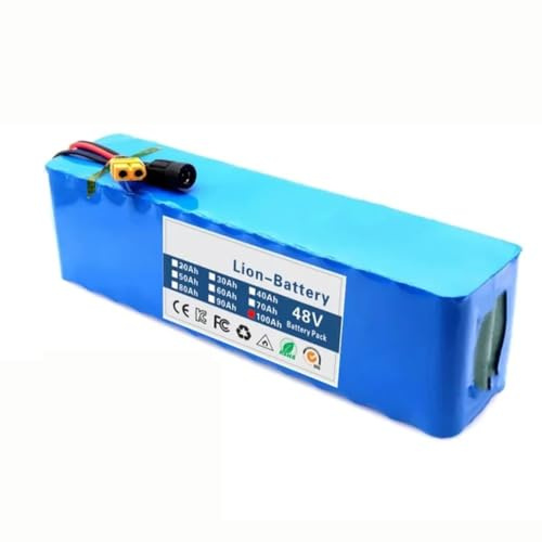 48V 100AH Batería Recargables para Bicicleta Electrica 13S3P Batería De Alta Capacidad con BMS Y Cargador Batería De Repuesto para Patinete Eléctrico