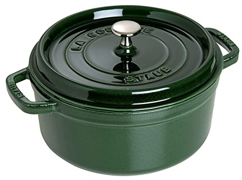 Staub 5.5 Quart Round Cocotte, Basil