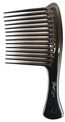 Diane Rake Comb, Wide Teeth for Detangling Thick and Curly Hair, Ideal for Wet or Dry Hair and Even Product Distribution, 8.5-Inch Handle, Black