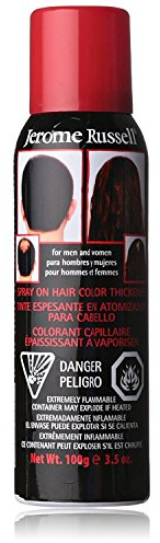 Jerome Russell Spray-On Color Dark Brown Hair Thickener 3.5oz (3 Pack)