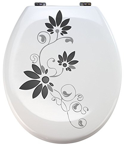 Grafix Aufkleber WC Toiletten Deckel St02 für Pressalit Silbergrau/schwarz Vinyl